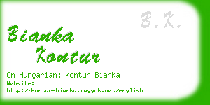 bianka kontur business card